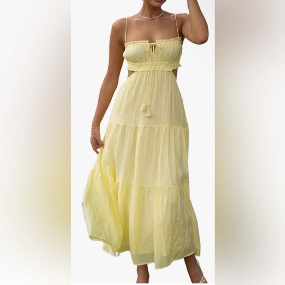 Long yellow dress